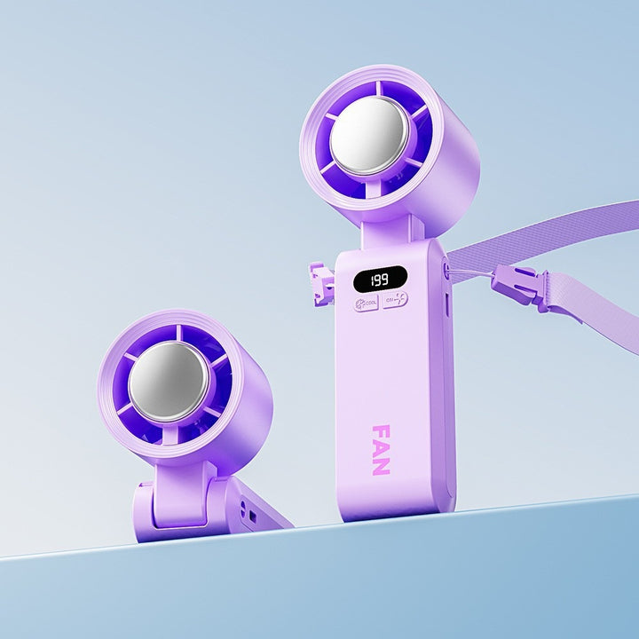 Unisex Portable Mini Fan with Digital Speed Display Kalsten