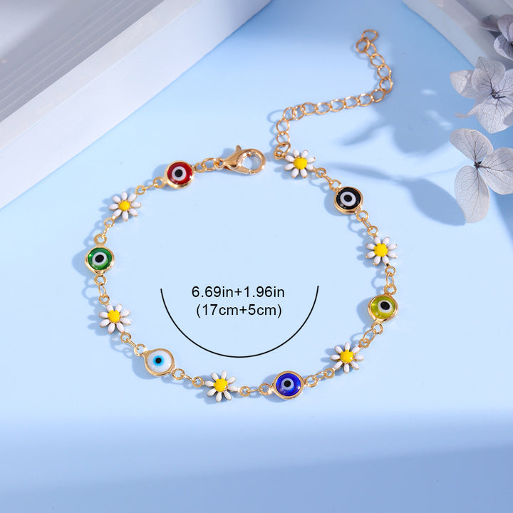 Charming Daisy and Evil Eye Bracelet Kalsten