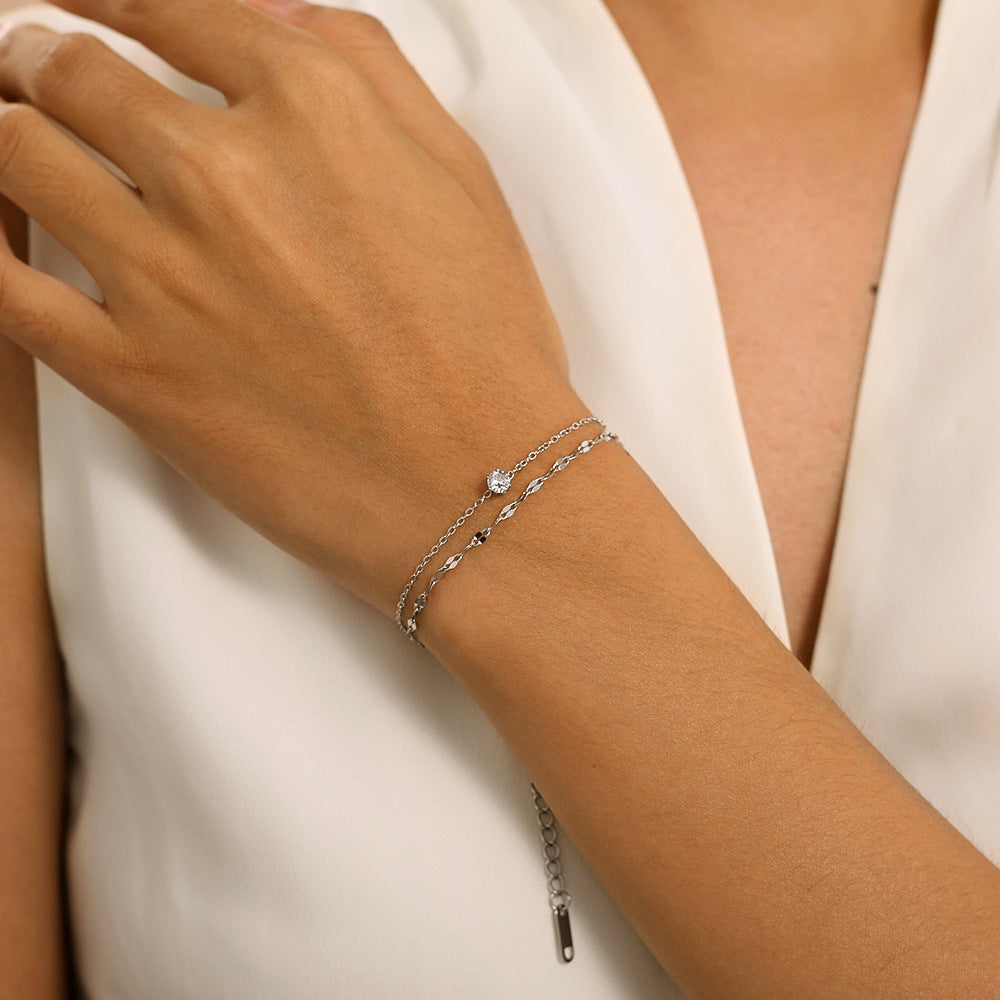 Dazzling Double Strand Anklet Kalsten