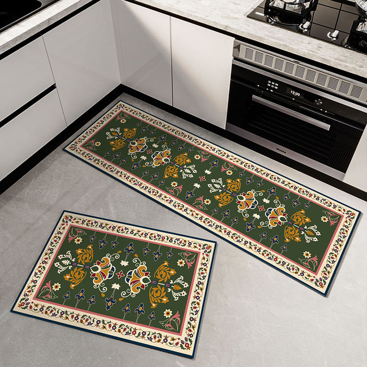 Floral Patterned Kitchen Runner Mat Kalsten