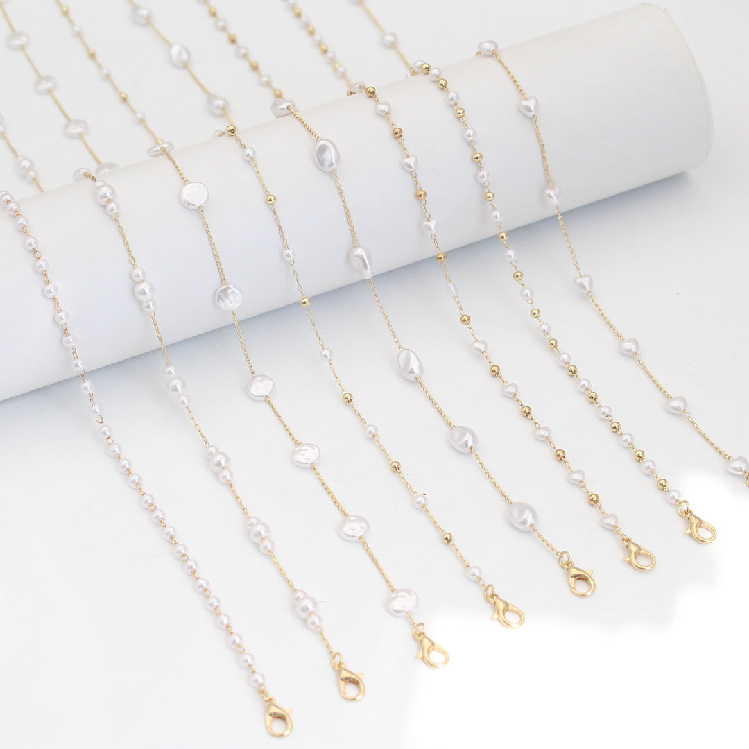 Pearl-Accented Eyewear Chain Kalsten