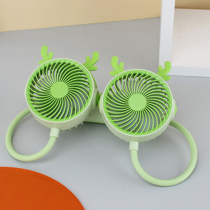 Women's Portable Mini Neck Fan with Dual Blower Kalsten
