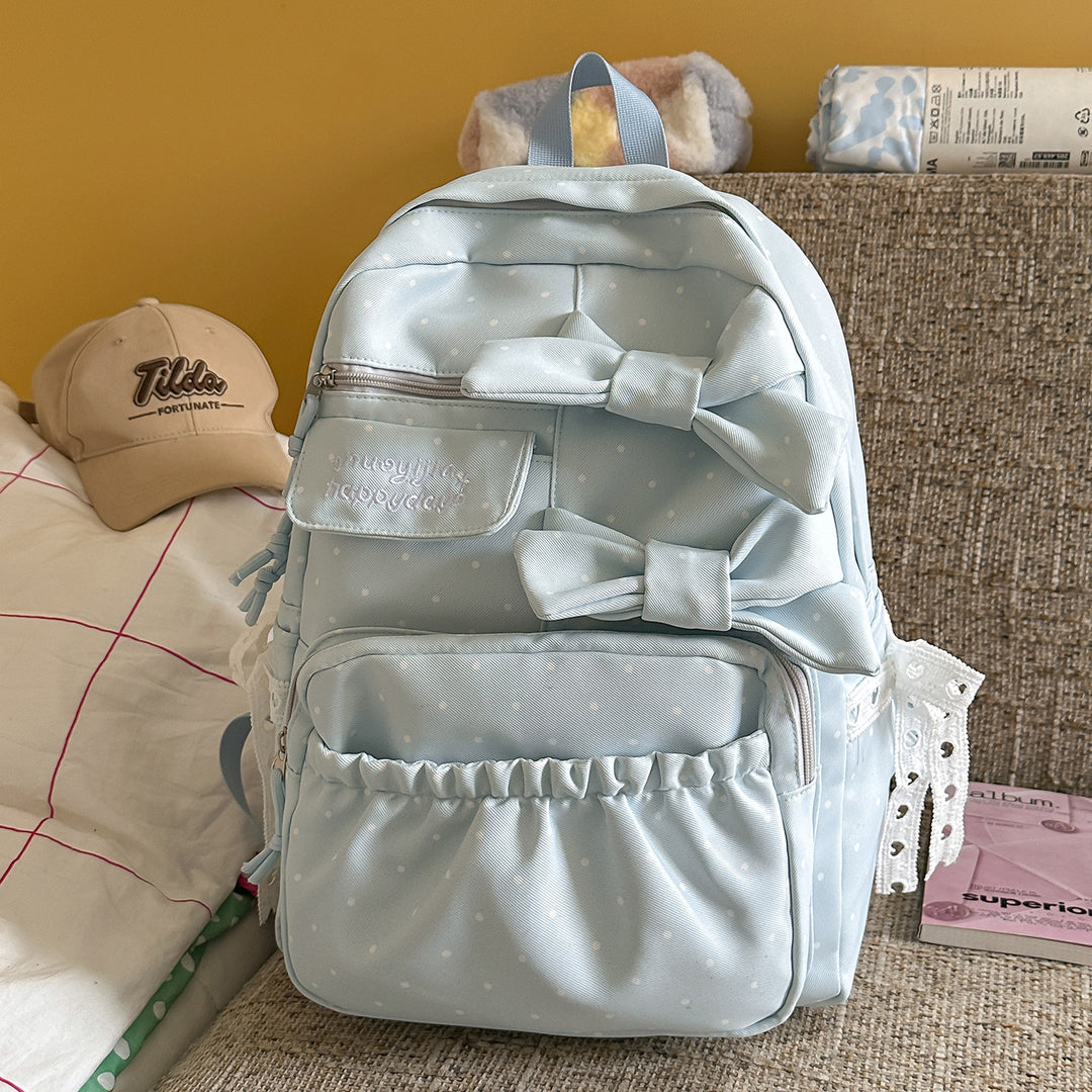 Bow-Embellished Casual Backpack Kalsten