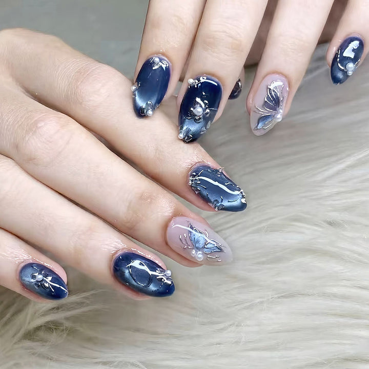 Decorative Press-On Nail Tips Set