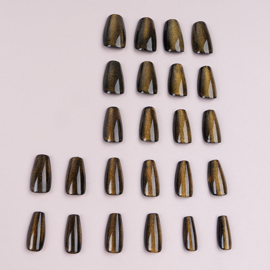 Elegant Metallic Press-On Nails