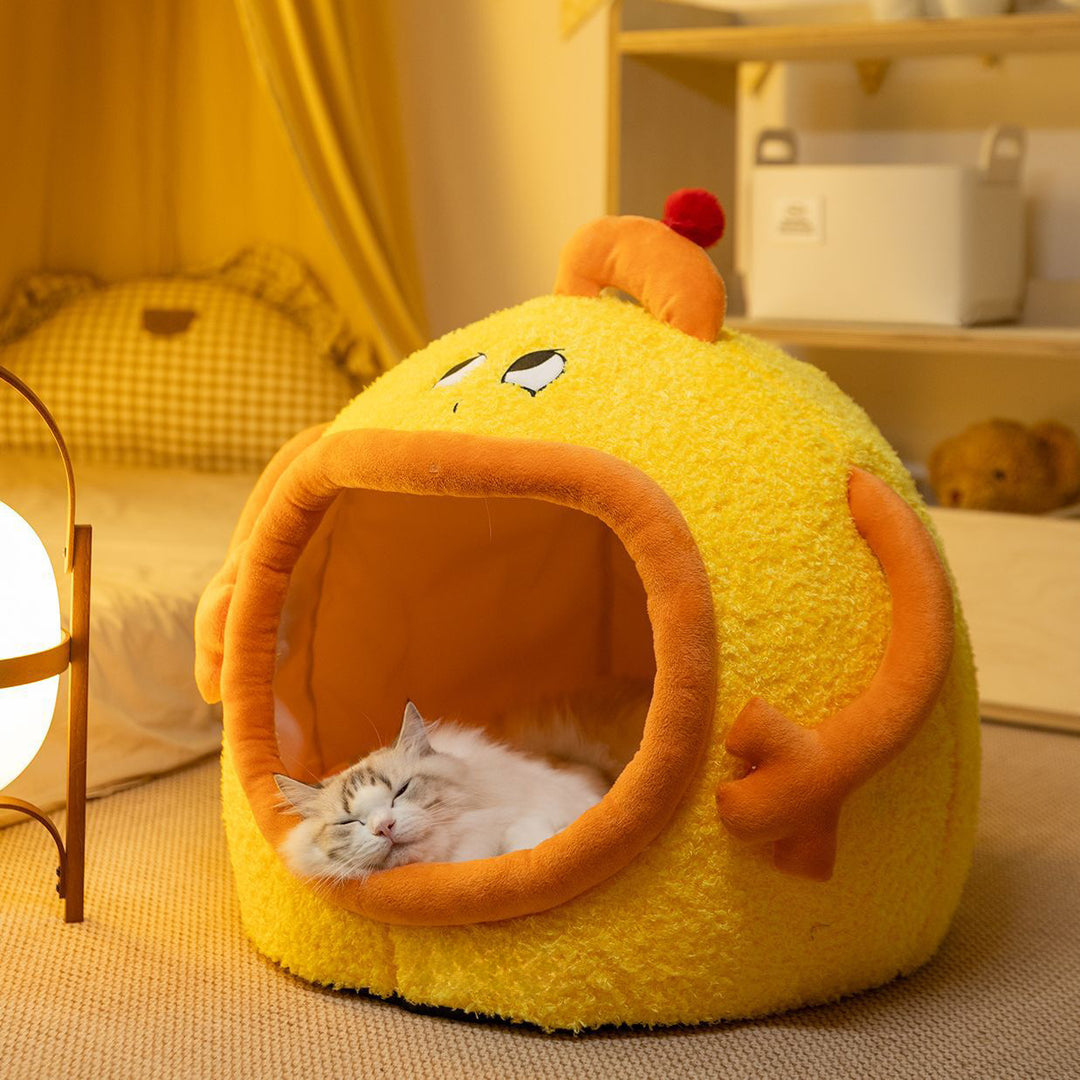 Cozy Cartoon Dog Bed
