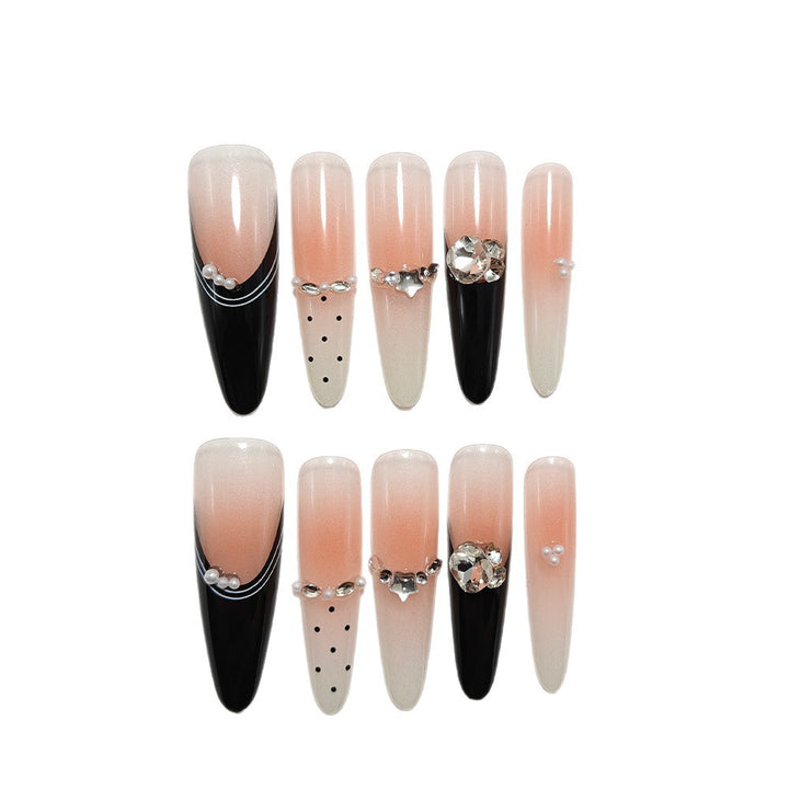 Artificial nails in elegant design with glittering decorations Kalsten