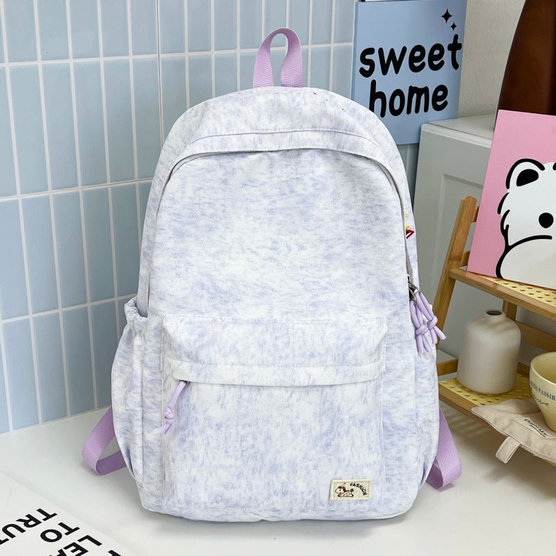 Casual Soft Fabric Backpack with Cute Charm Kalsten