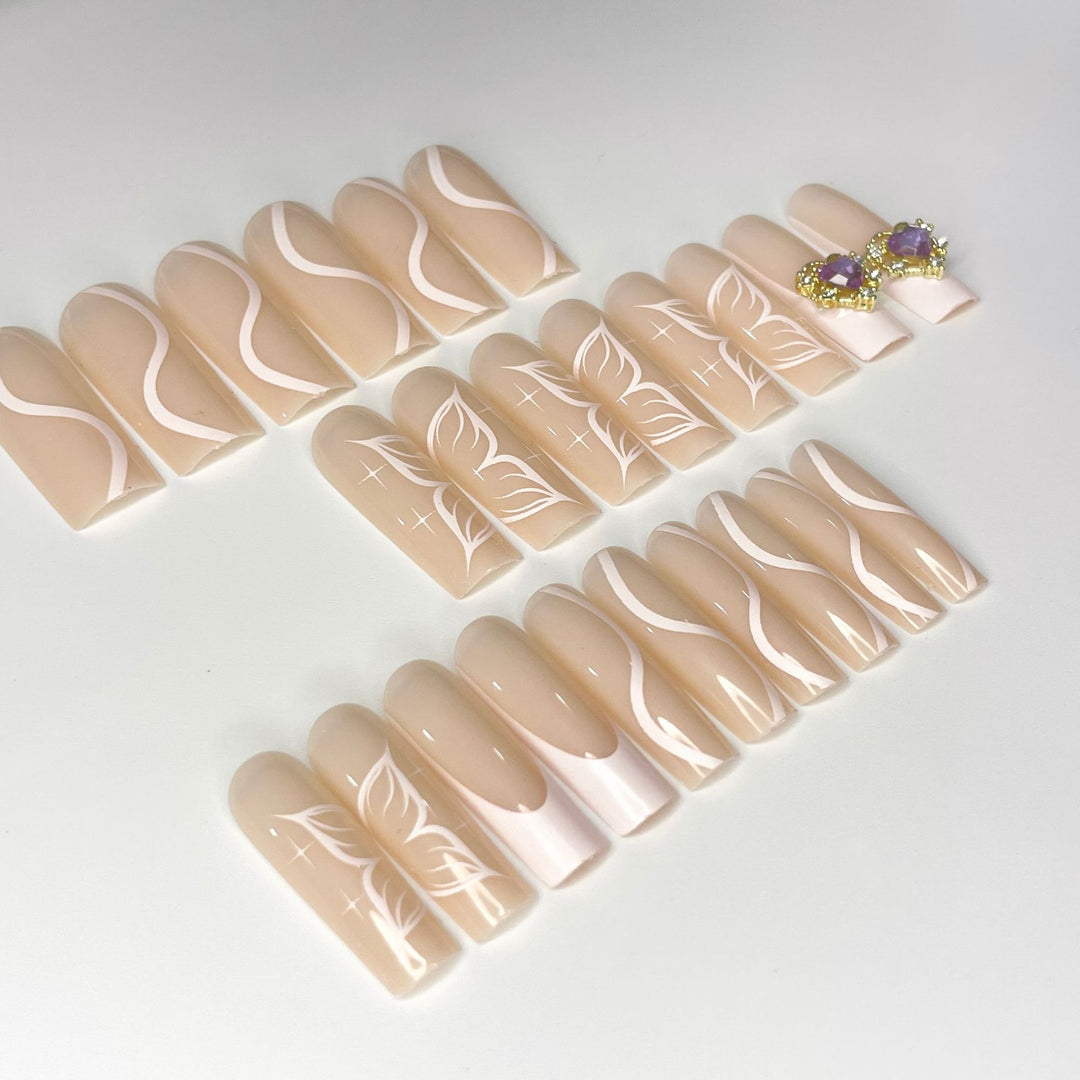 Decorative Long Acrylic Nail Extensions Kalsten