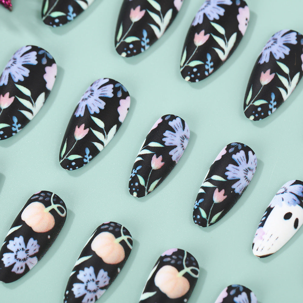 Artificial Nail Set with Creative Halloween Designs Kalsten