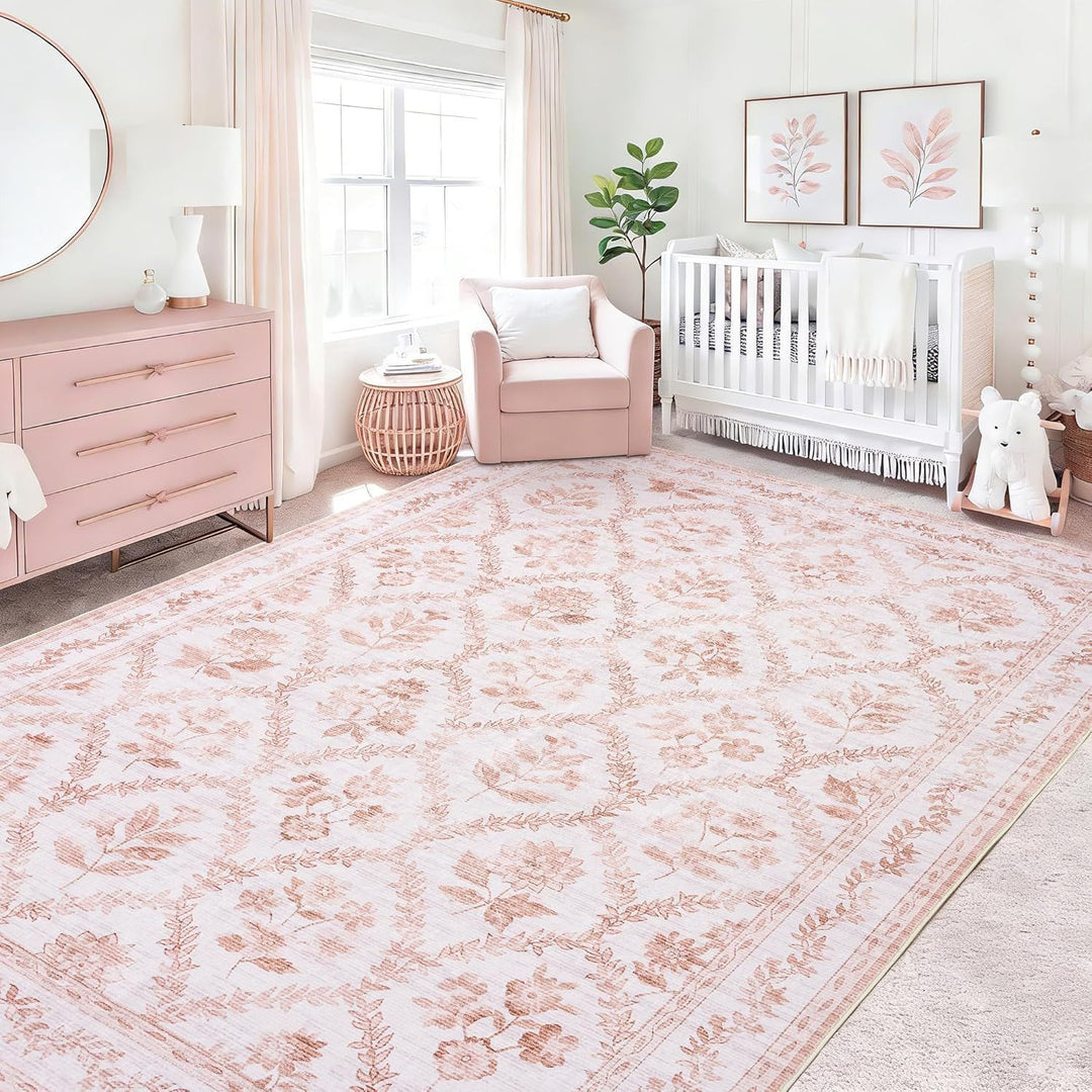 Vintage Floral Pattern Area Rug Kalsten