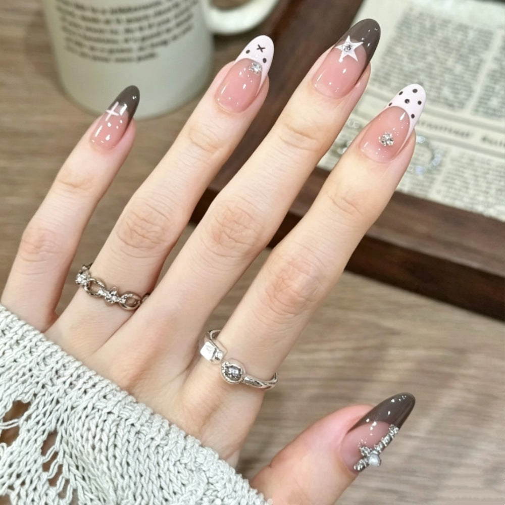 Unique Artistic Press-On Nail Set with Creative Designs Kalsten