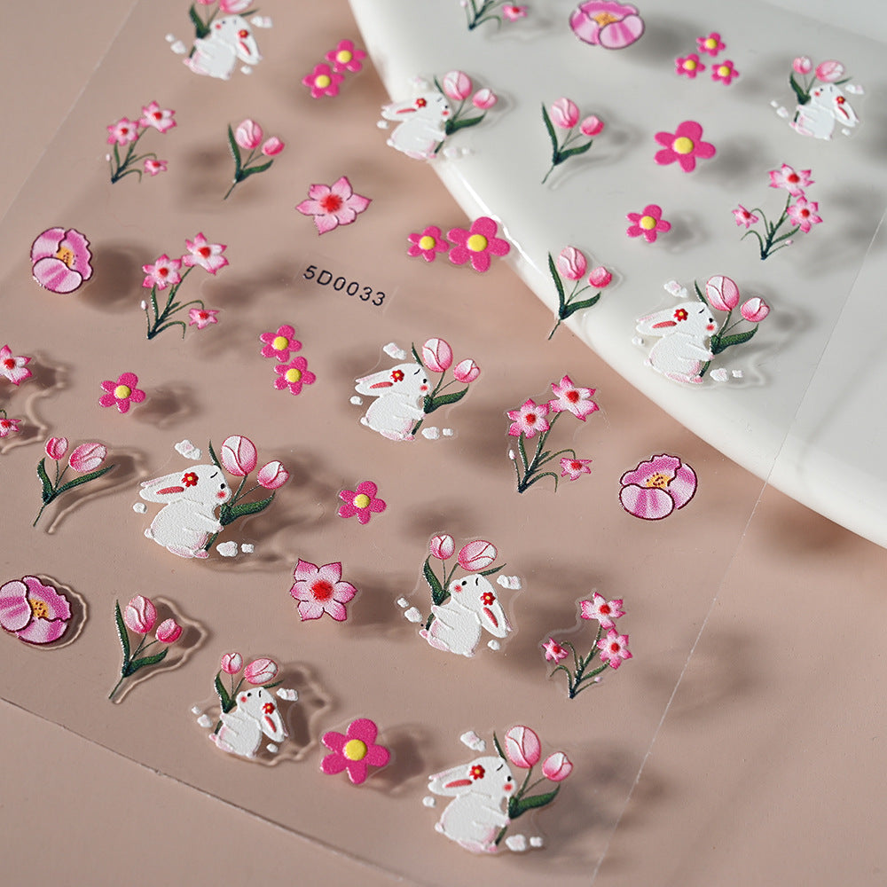 Cute Animal-Themed Nail Art Stickers