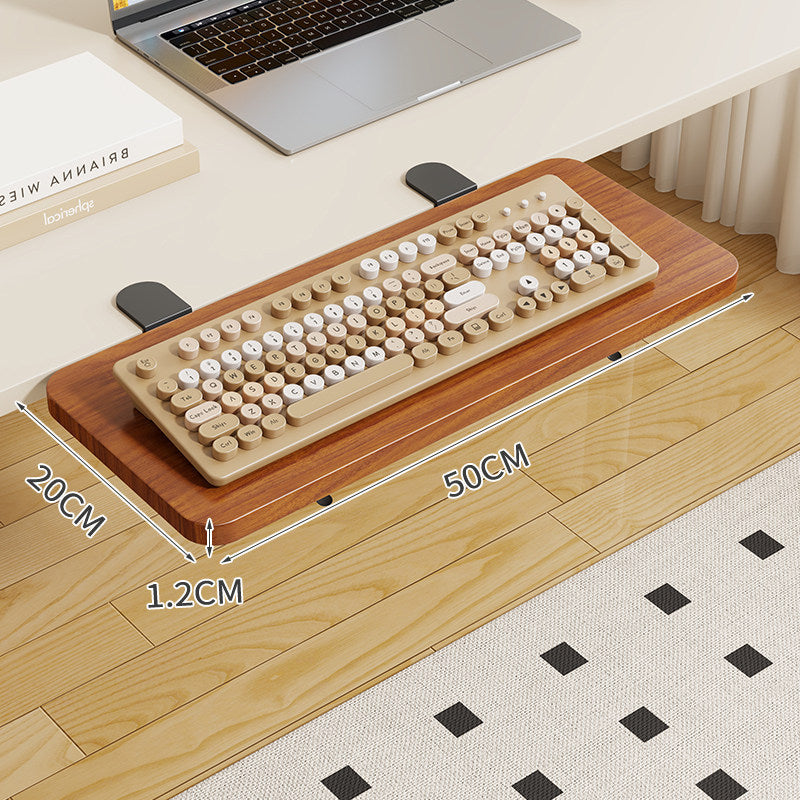 Clamp-On Foldable Bamboo Side Tray Table for Desk and Sofa