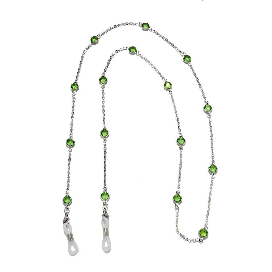 Elegant Crystal-Embellished Eyewear Chain kalsten