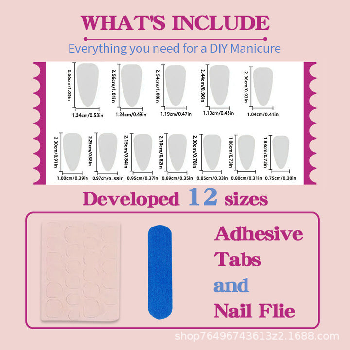 Artificial nail set with floral design and glitter accents Kalsten