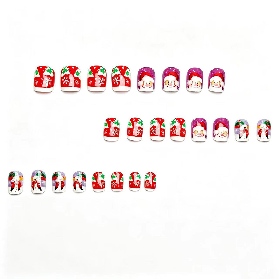 Artificial nails with festive Santa design Kalsten
