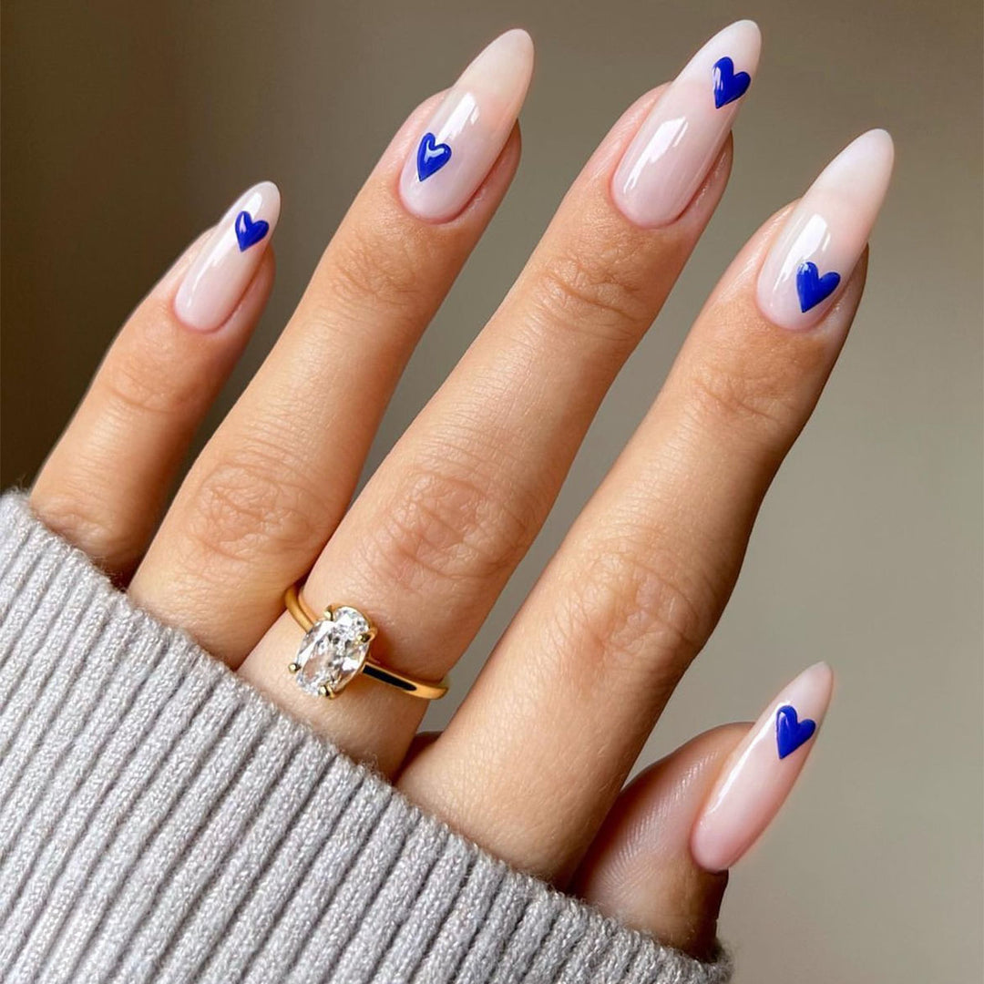 Heart-Embellished Press-On Nail Set Kalsten