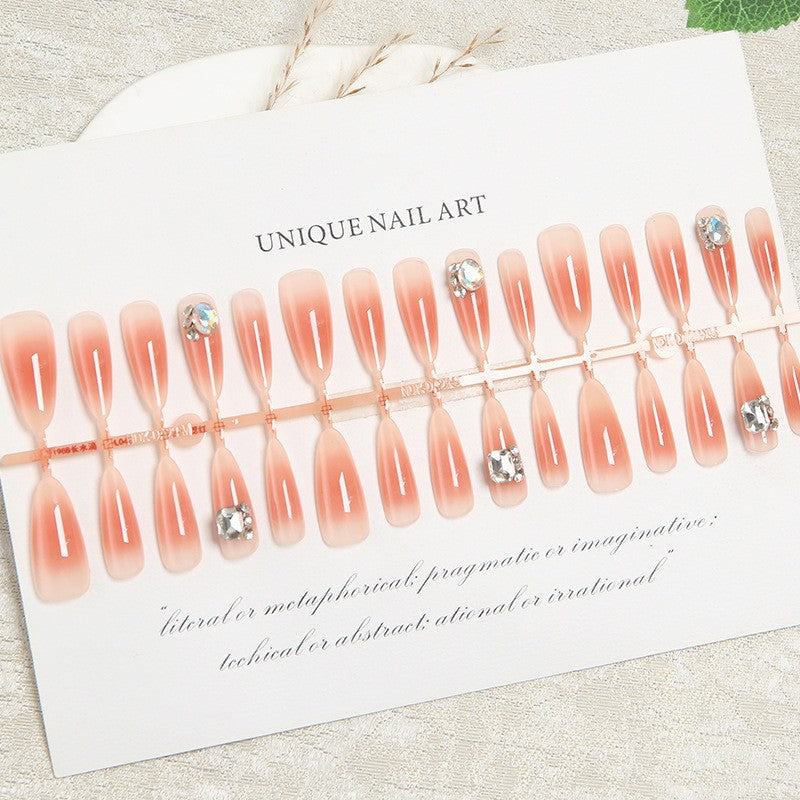 Artificial nail set with elegant crystalline accents Kalsten