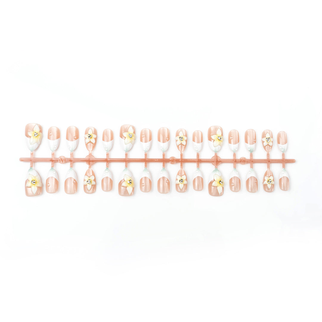 Elegant Floral Press-On Nail Set Kalsten