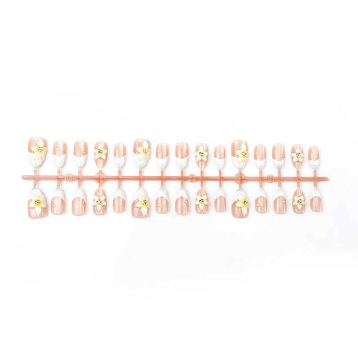 Elegant Floral Press-On Nail Set Kalsten