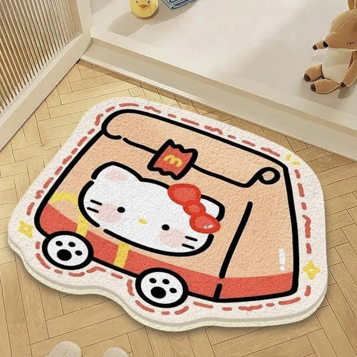 Playful Cartoon Character Area Mat