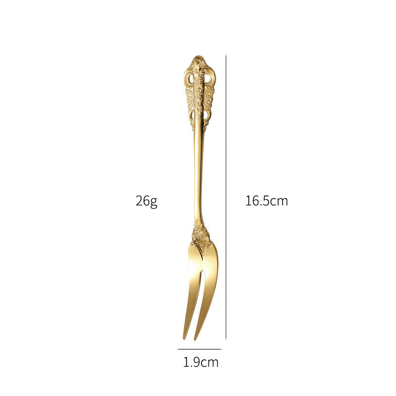 Elegant fish fork with artistic handle design Kalsten