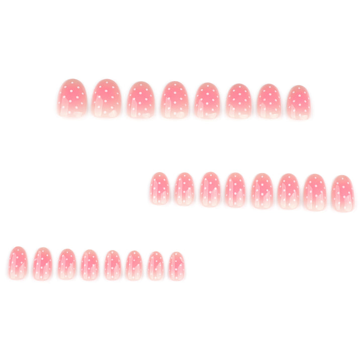 Artful nail art in soft ombre look with dots Kalsten