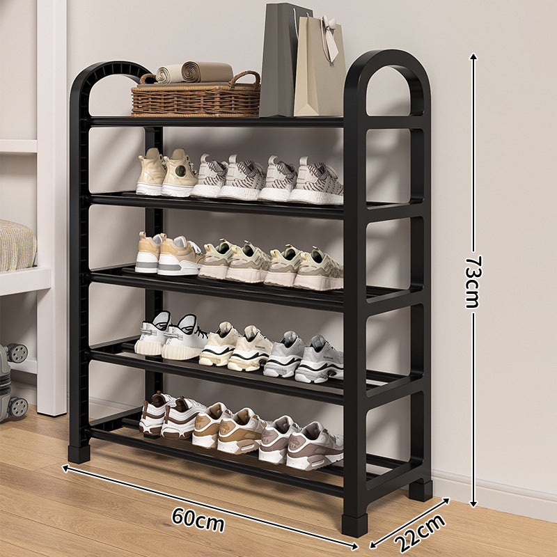 Multi-Tier Narrow Shoe Storage Rack With Arched Side Frame And Slim Footprint