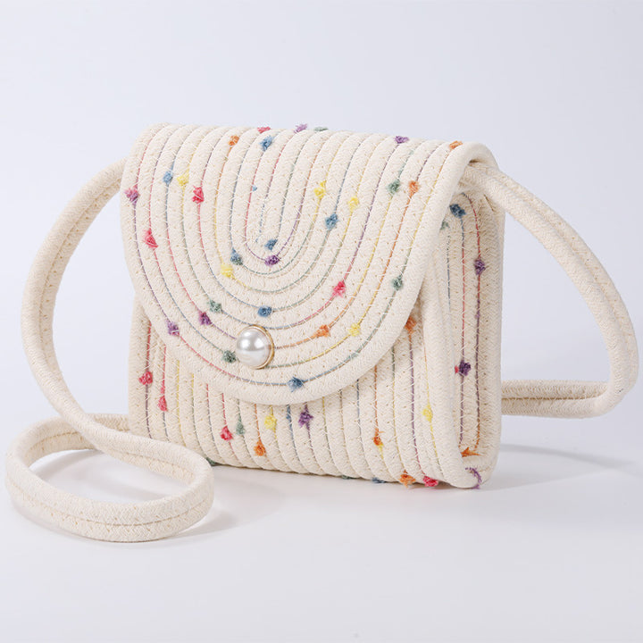 Women's Fashion Shoulder Bag with Decorative Pearl Closure Kalsten