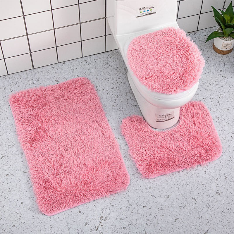 Plush Bathroom Rug Set