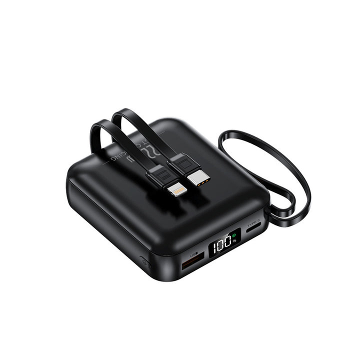 Wearable power bank with dual USB-C connection and digital charge level indicator Kalsten