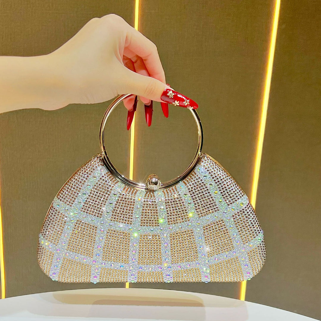 Rhinestone-Studded Evening Handbag
