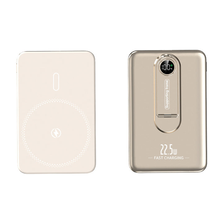 Portable Qi charging power bank with integrated fast charging function and digital display Kalsten