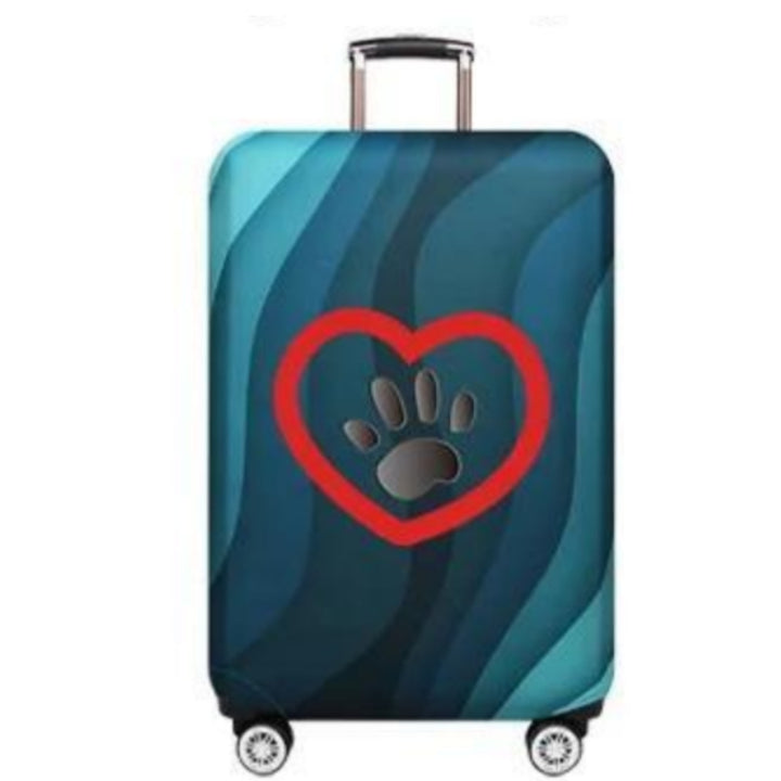 Women's hard-shell suitcase with playful paw print pattern Kalsten