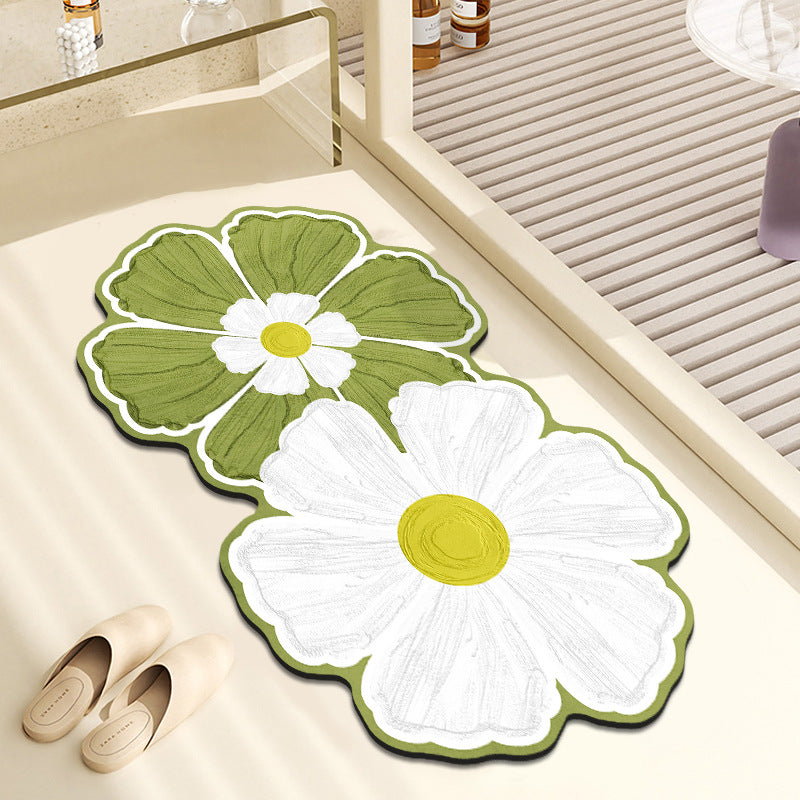Decorative Floral Bath Mat