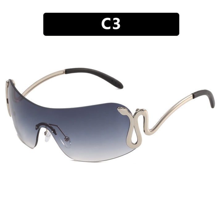 Ladies futuristic sunglasses with elegant swan design Kalsten