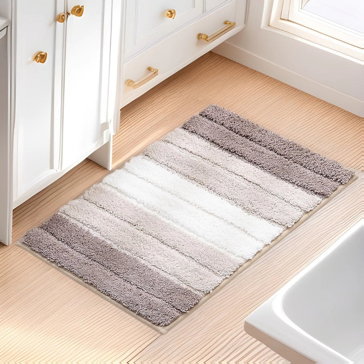 Soft Striped Bathroom Rug Kalsten