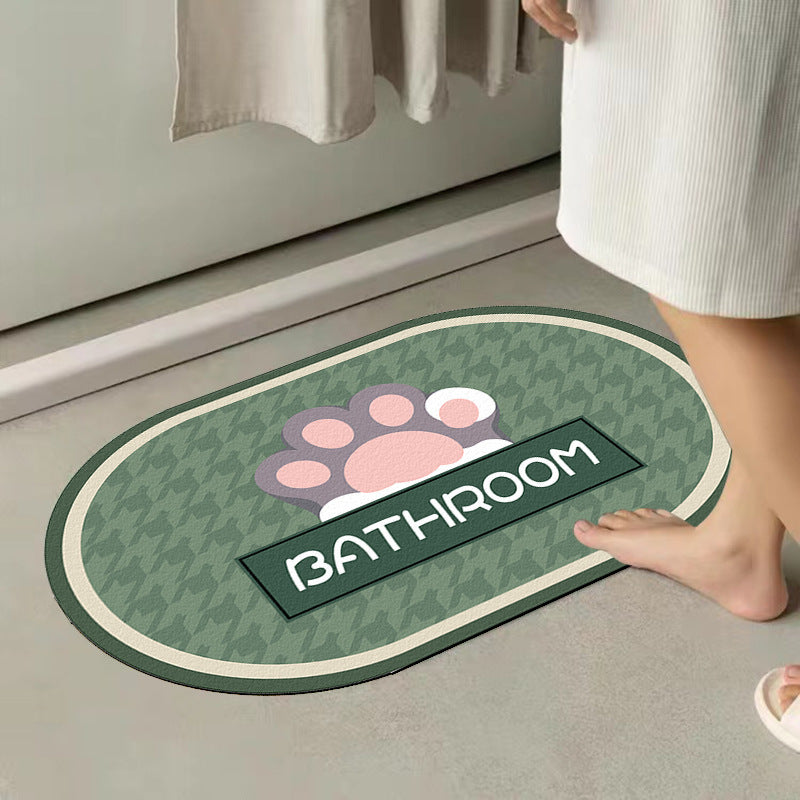 Cute Cartoon-Themed Bathroom Mat