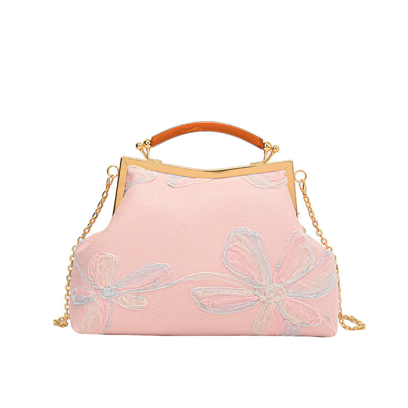 Embroidered Floral Handbag