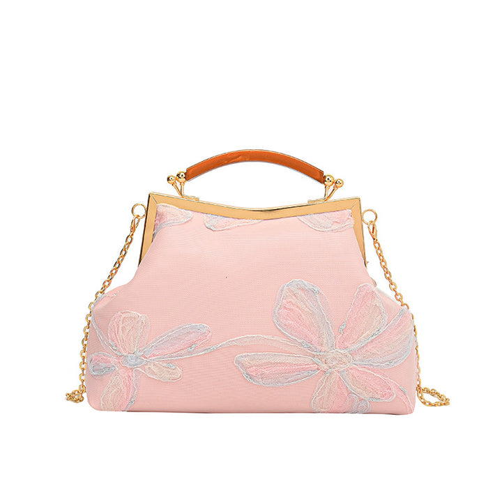 Embroidered Floral Handbag