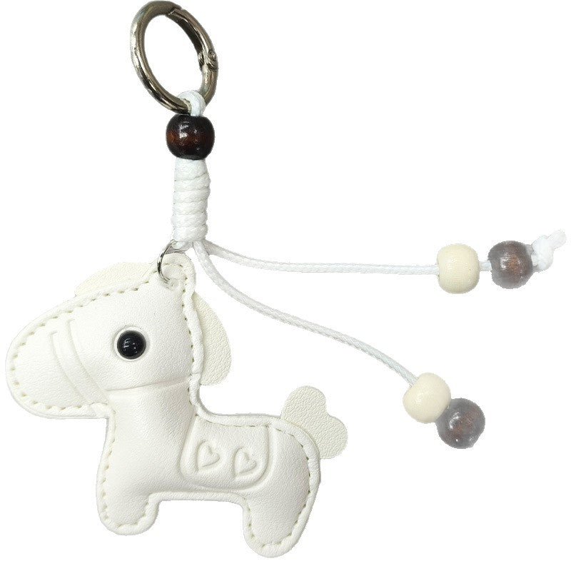Playful Horse Shaped Leather Keychain Kalsten