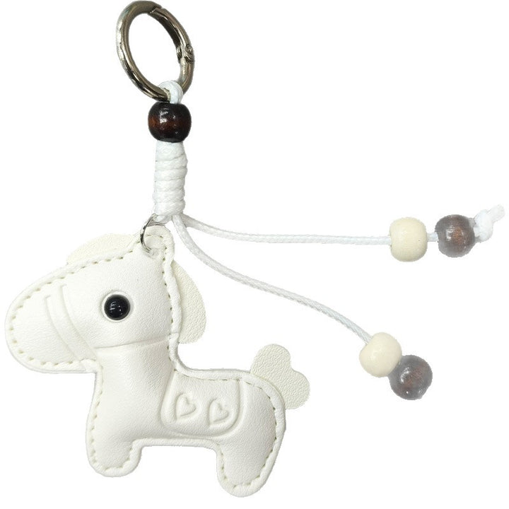 Playful Horse Shaped Leather Keychain Kalsten
