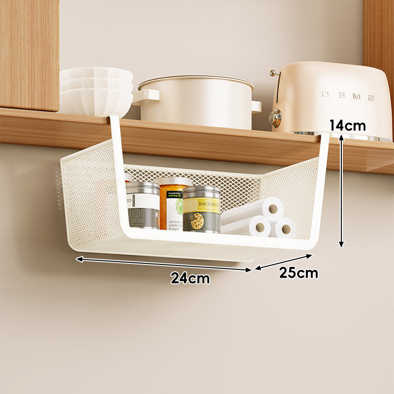 Adjustable Expandable Under-Shelf Pull-Out Sliding Storage Basket Organizer