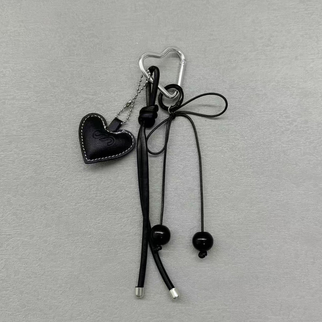 Leather Heart Charm Keychain Kalsten