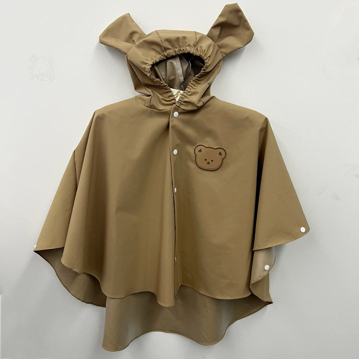 Children's Waterproof Bunny-Eared Hooded Rain Poncho
