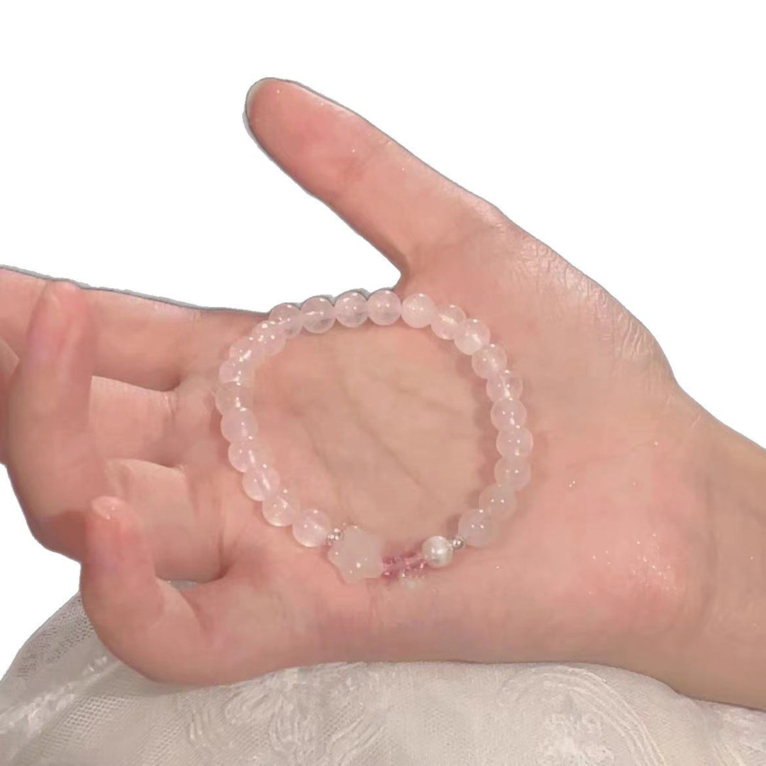Elegant Rose Quartz Stretch Bracelet Kalsten