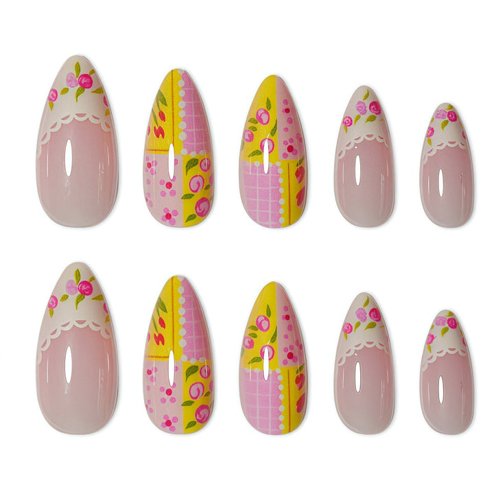 Artistic Floral Nail Enhancements Kalsten