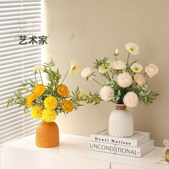 Elegant Floral Arrangement in Textured Vase