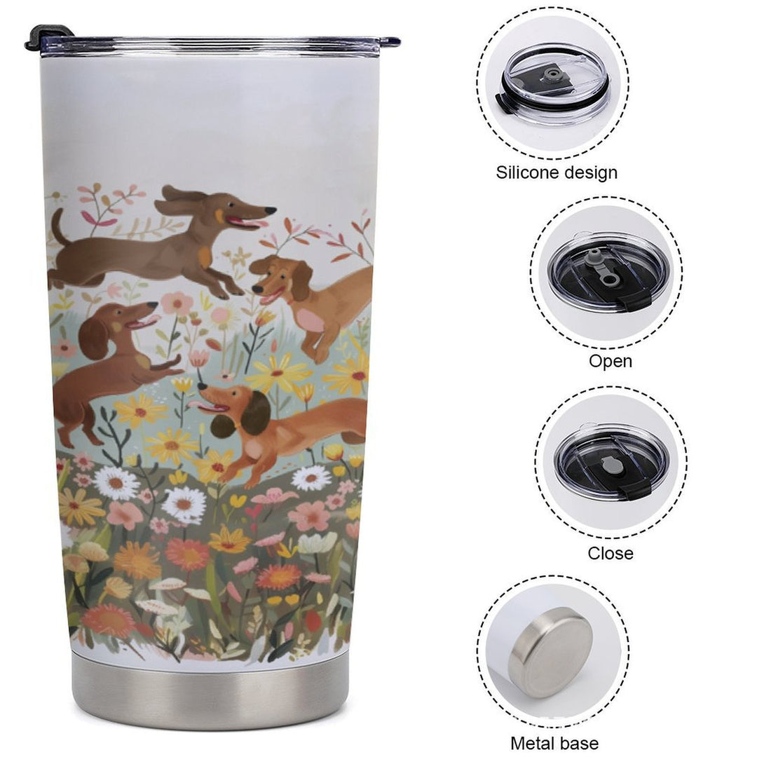 Insulated Stainless Steel Travel Tumbler With Heartfelt Poem And Illustrated Elderly Couple Design